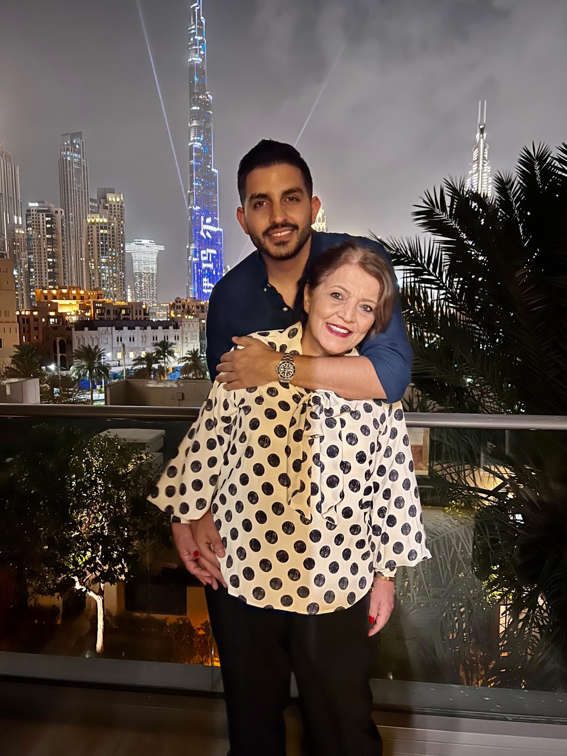Amir Khamseh with his mother